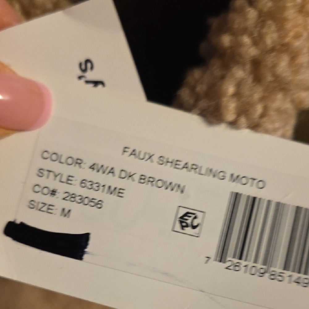 Macy's Brown and Cream Teddy Jacket - Picture 7 of 10